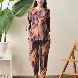 ichaa Women Printed Top & Pyjamas Set-picture-48