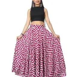 jyeshta Women Printed A-Line Skirt with Button Closure-picture-13