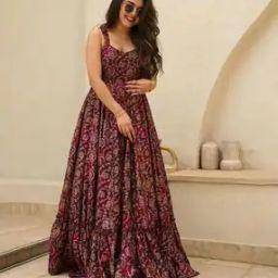 nyrika Women Floral Print Gown Dress-picture-7
