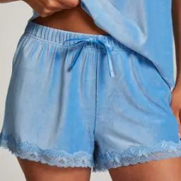 Velour Ribbed Shorts-image-5