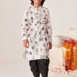 pspeaches Boys Printed Regular Kurta with Dhoti Pants-49