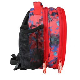 Smily Kiddos Kids Red & Grey Graphic Printed Backpack With Compression Straps image 5