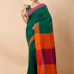 Ruuprekha Thick Border Pure Cotton Saree-image-52