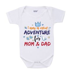 KNITROOT Infant Kids White Typography Printed Cotton Bodysuit-image-103