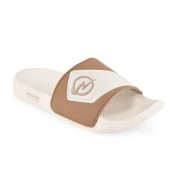 Campus Men Off White & Beige Printed Sliders-image-72