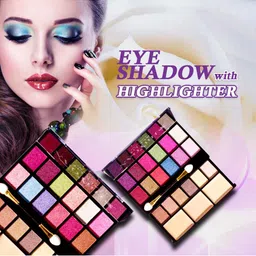SHRYOAN All Lit Make-up Kit With 18 Eyeshadow & 3 Highlighter Palette 20g - Shade 03 image 4