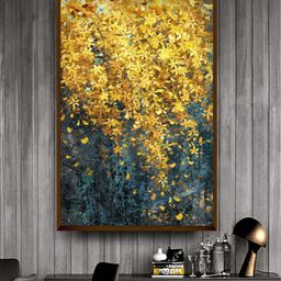 The Art House Yellow & Blue Flower Painted Wall Art-image-20