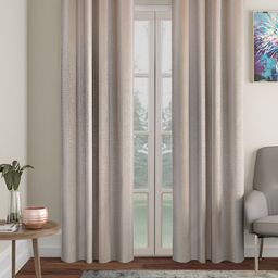 HOSTA HOMES Cream 2 Pieces Black Out Long Door Curtains-28