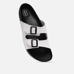 Solethreads Men HERMES Buckle Detail Double Strap Slides image 3