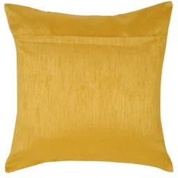 HOSTA HOMES Yellow & Gold-Toned Set of 5 Geometric Square Cushion Covers image 3