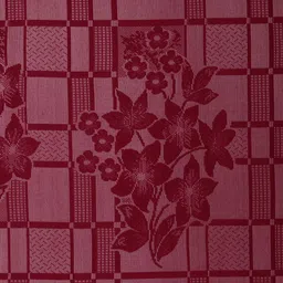 HOSTA HOMES Maroon Set of 4 Floral Sheer Window Curtains image 2
