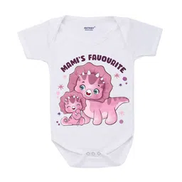 KNITROOT Infants White Printed Cotton Bodysuit-image-86