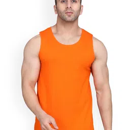 SLOWLORIS Scoop Neck Gym Innerwear VestsSL26 PLAIN ORANGE-picture-28
