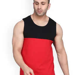 SLOWLORIS Colorblocked Round Neck Gym Vest-picture-12