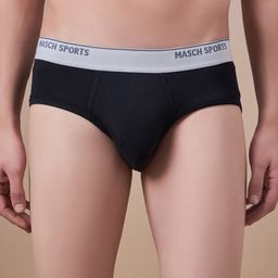 Masch Sports Mid-Rise Anti Microbial Basic Briefs BRF-1-SOL-ET-BLK-image-85