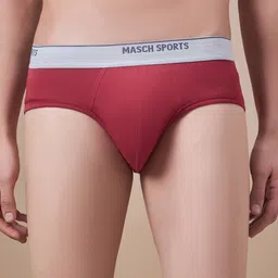 Masch Sports Anti Microbial Basic Briefs BRF-1-SOL-ET-RED-image-40
