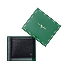 Da Milano Men Black Textured Leather Two Fold Wallet-35