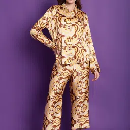 Tag 7 Loose-Fit Swirl Print Satin Shirt & Trousers Co-Ords-picture-19