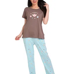 Bedtime story Typography Printed Pure Cotton Lightweight Night suit-picture-14