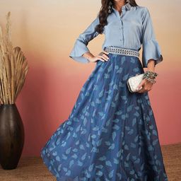 InWeave Shirt And Skirt Fusion Set-32