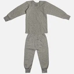 TINYHUG Boys Grey Melange Anti Bacterial Thermal Set-image-98