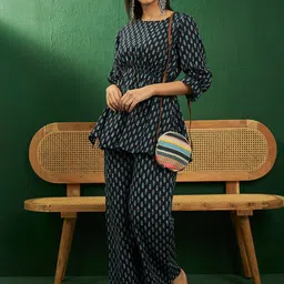 Sangria Floral Printed Tunic & Trouser Co-Ords-picture-36