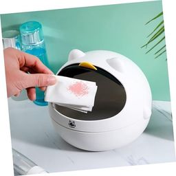 waqif Outdoor Garbage Can, Portable Table Dustbin/Desk Dustbin with Attached lid and Swing Opening, Mini Trash bin Can Waster Bin for Office image 3