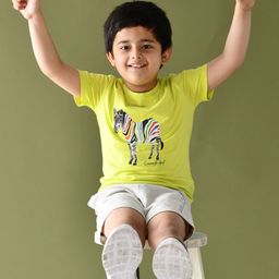 Anthrilo yellow Printed T-shirt with Shorts-picture-9