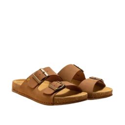 El Naturalista Womens Wood Leather Slip On Sandals-picture-12