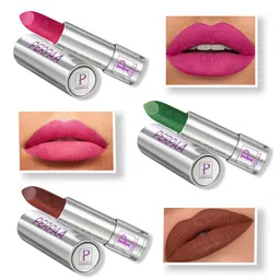 PERPAA Set of 3 Highly Pigmented & Weightless Matte Lipstick 3.5 g Each - 167, 175, 301-2