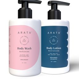 ARATA Set of Nourishing Body Wash & Body Lotion 300 ml Each-16