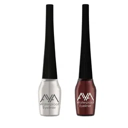 AYA Set of 2 Brown and Silver Waterproof Eyeliner 5ml Each-8