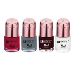 krayons Set Of 4 Color Me Crazy Gel Long Lasting Nail Polish - 8ml Each-16