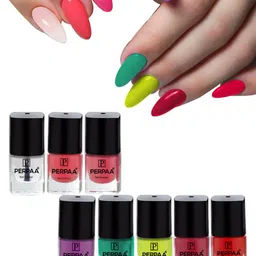 PERPAA Set Of 8 High-Shine Long Last Non-Toxic Nail Enamel 5ml Each-11