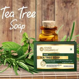Khadi Organique Set Of 4 Tea Tree Herbal Soap with Essential Oils - 125g each-51