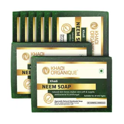 Khadi Organique Set of 8 Neem Handmade Soap with Essential Oils 125 g (Each)-16