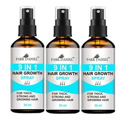 Park Daniel Set Of 3 9 In 1 Hair Growth Serum Spray - 30 ml Each-39