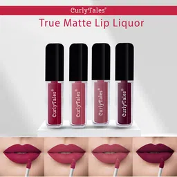 CurlyTales Set Of 4 True Matte Liquid Lipsticks 4 ml Each-10
