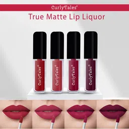 CurlyTales Set Of 4 True Matte Liquid Lipsticks 4 ml Each-15