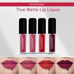 CurlyTales Set Of 4 True Matte Liquid Lipsticks 4 ml Each-10