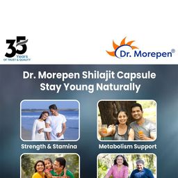Dr. Morepen Set Of 3 Shilajit Capsules - 60 Capsules Each image 2