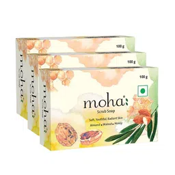 moha Set of 3 Scrub Soap - 100gm Each image 2