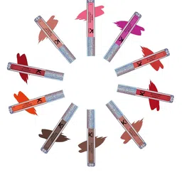 KINDED Set of 10 Vitamin E Enriched Matte Liquid Lip Colour - 6 ml Each image 5