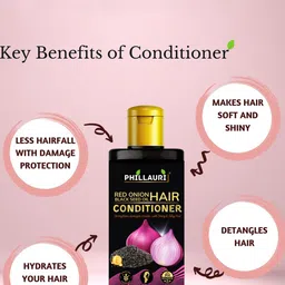 Phillauri Set of Red Onion Black Seed Hair Oil with Shampoo & Conditioner - 100ml Each image 4