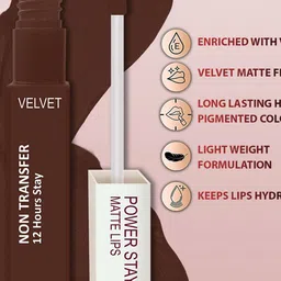 FORFOR Powerstay Set Of 3 Liquid Matte Lipsticks - Cocoa Brown, Bridal Maroon, Mauve Matte image 5