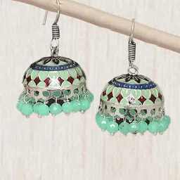 OOMPH Dome Shaped Jhumkas Earrings-25