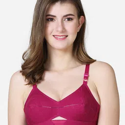 VStar Single Layered Seamed Round Stitch Pure Cotton Everyday Bra With All Day Comfort-23