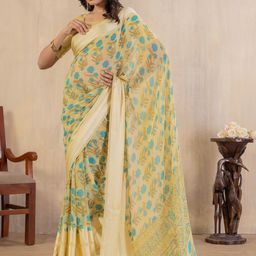 Rhey Floral Printed Saree-image-36