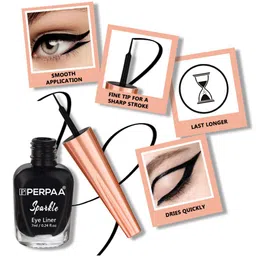PERPAA Set Of 2 Sparkle Absolute Shine Long Lasting Waterproof Eyeliner - 7ml Each image 4