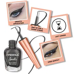 PERPAA Set Of 2 Sparkle Absolute Shine Long Lasting Waterproof Eyeliner - 7ml Each image 3